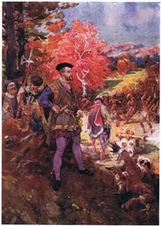 Jacques Cartier og rødskindene, ca. 1920
